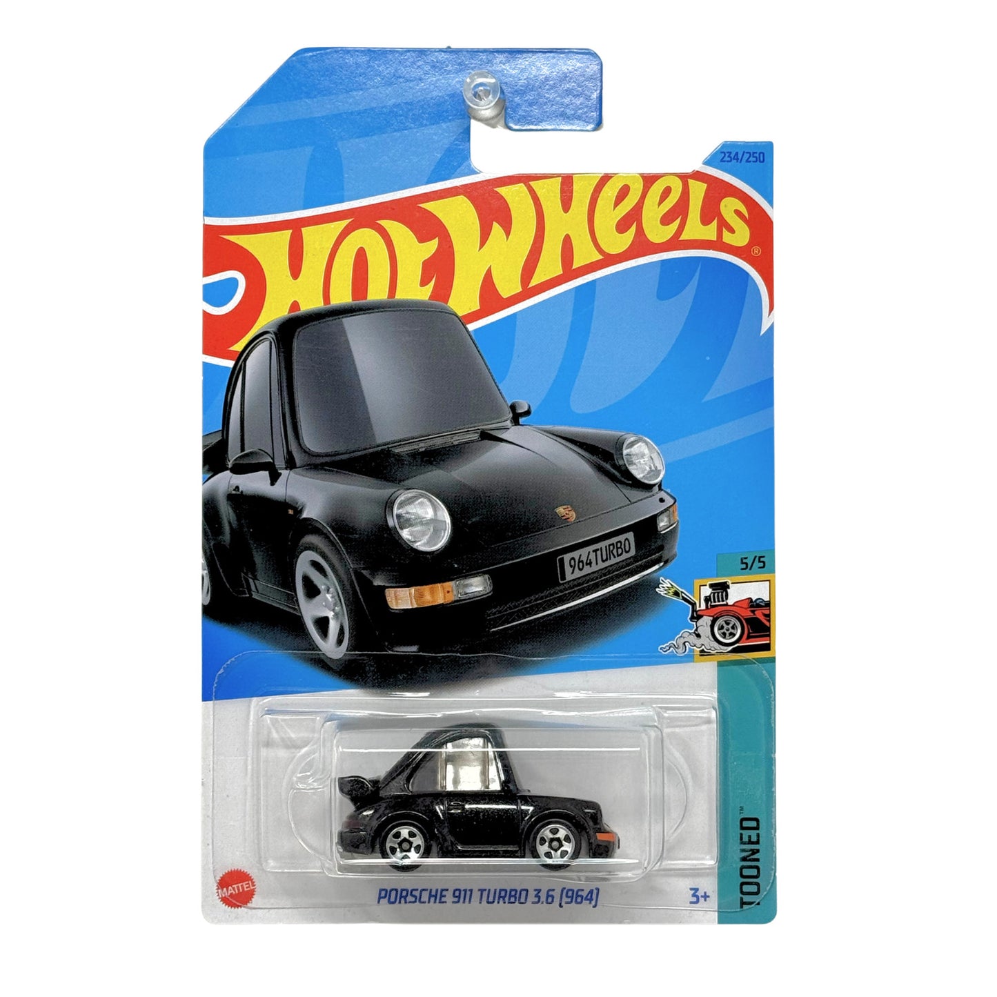 Hot Wheels Tooned Porsche 911 Turbo 3.6 (964) 1:64 Diecast Black