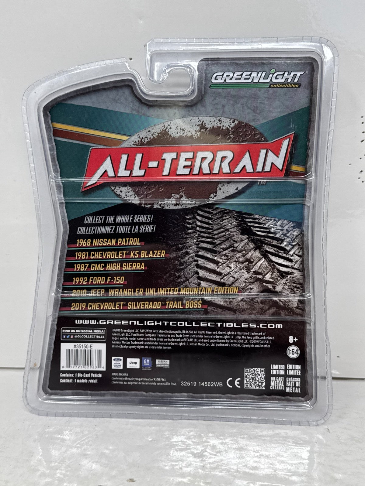 Greenlight All-Terrain 2010 Jeep Wrangler GREEN MACHINE 1:64 Diecast