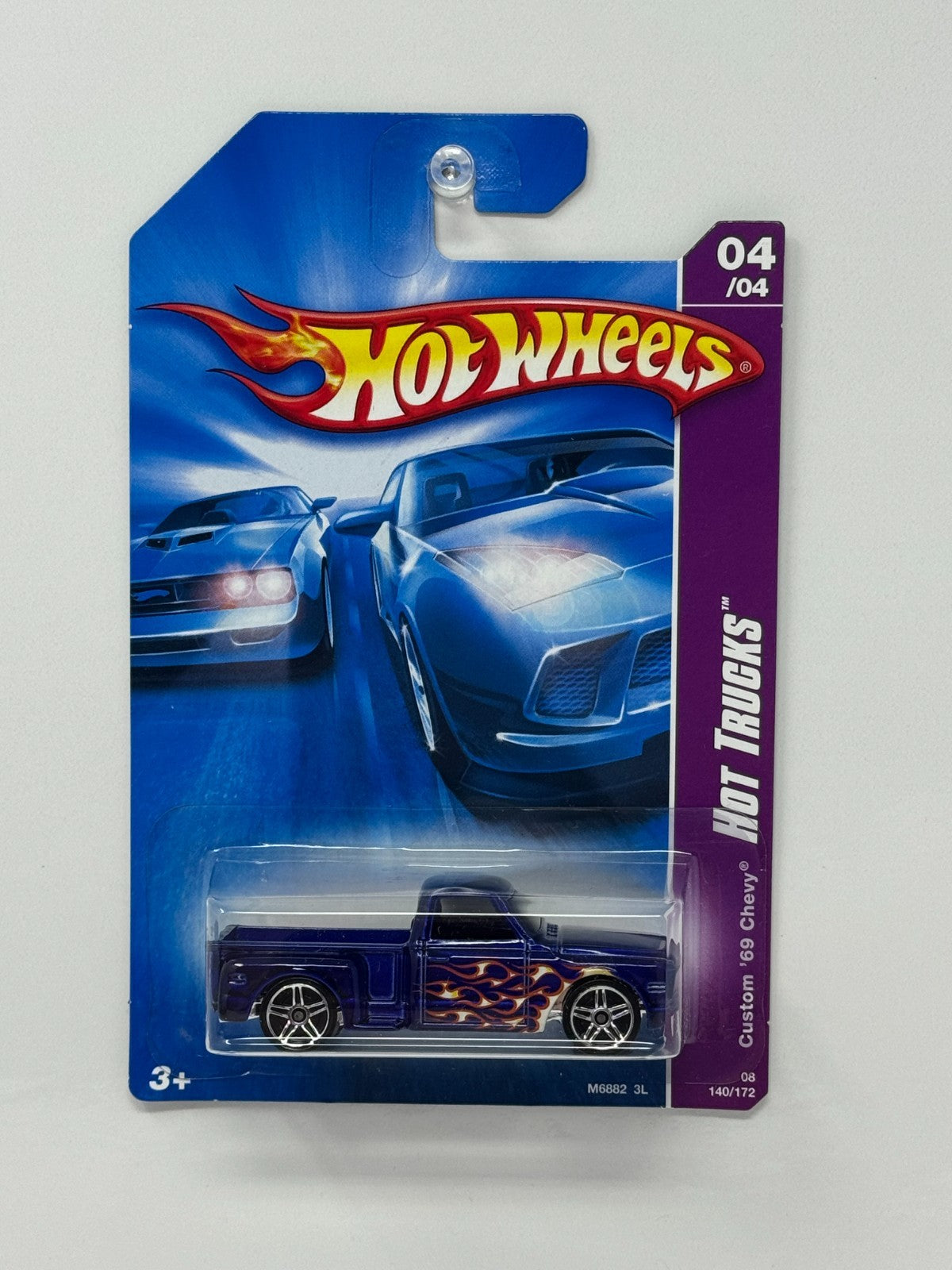 Hot Wheels Hot Trucks Custom 1969 Chevy with Flames 1:64 Diecast