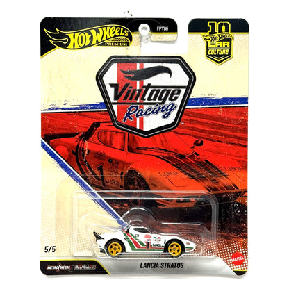 Hot Wheels Premium Vintage Racing Lancia Stratos 1:64 Diecast White