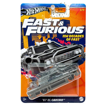 Hot Wheels Fast & Furious 1967 El Camino HW Decades of Fast Muscle Car 1:64 Diecast
