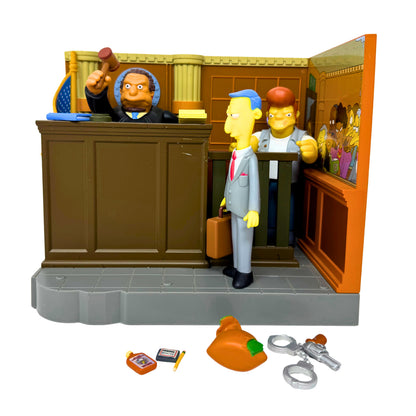 Simpsons World of Springfield Court Room Playmates Playset Diorama
