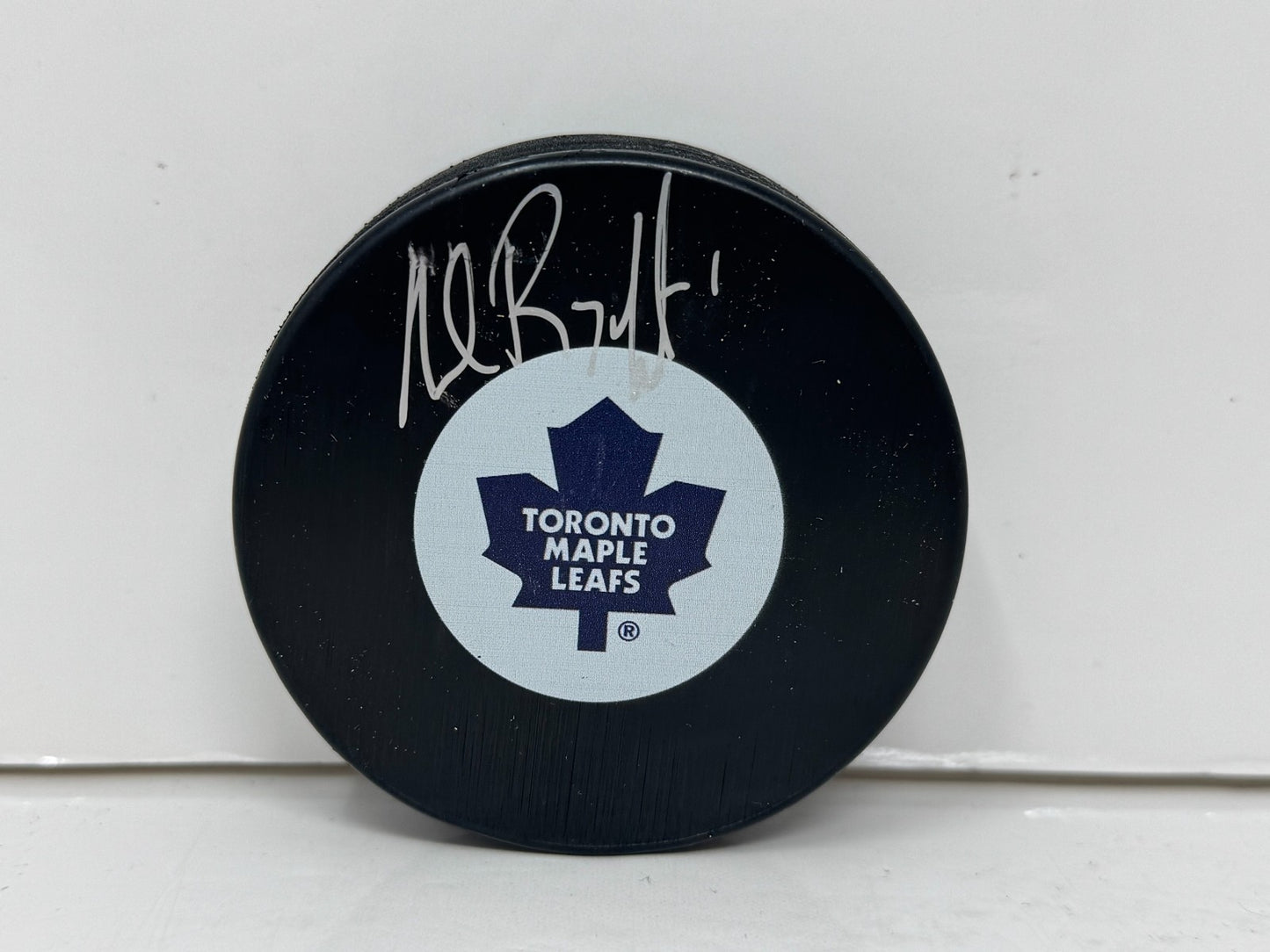 Andrew Raycroft Toronto Maple Leafs Signed NHL Autograph Puck Silver Auto