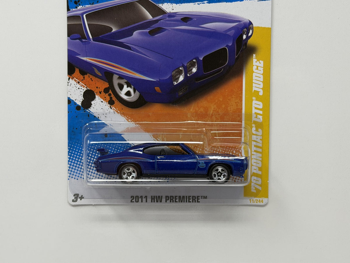 Hot Wheels 2011 HW Premiere 1970 Pontiac GTO Judge 1:64 Diecast Blue