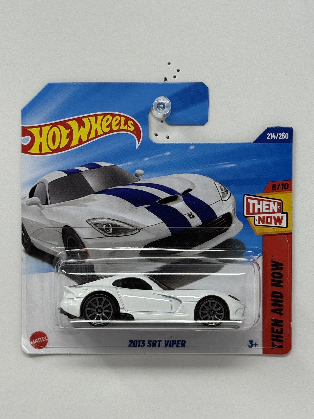 Hot Wheels Then and Now 2013 SRT Viper 1:64 Diecast White Short Card
