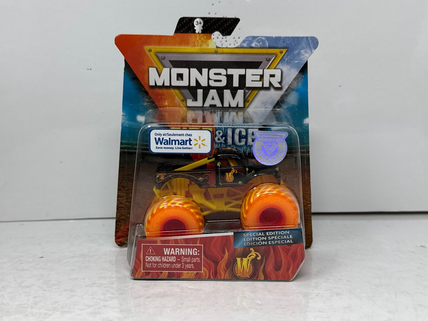 Monster Jam Fire & Ice Whiplash Special Edition Monster Truck 1:64 Diecast