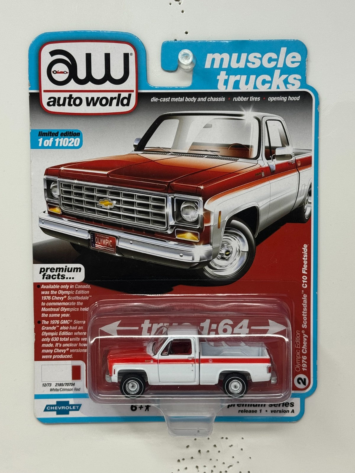 Auto World Muscle Trucks 1976 Chevy Scottsdale C10 Fleetside 1:64 Diecast