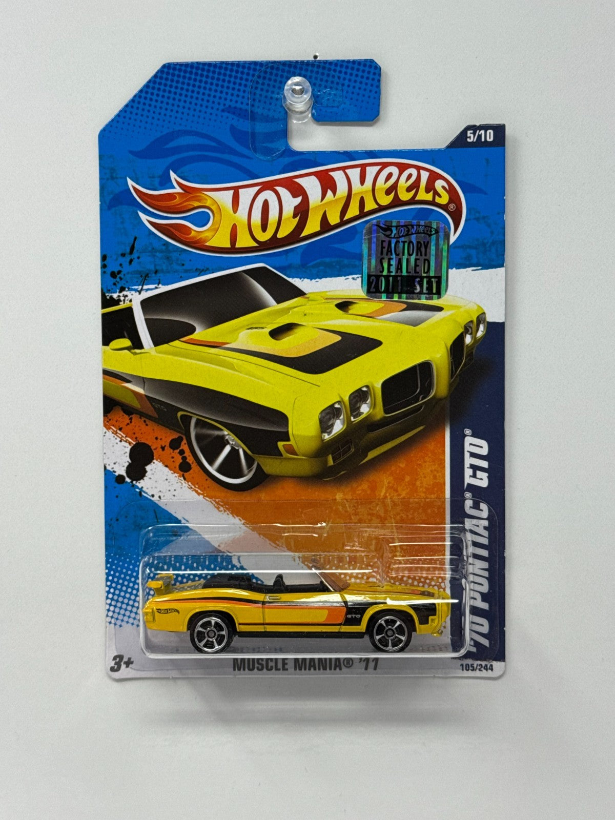 Hot Wheels Muscle Mania 1970 Pontiac GTO Convertible 1:64 Diecast Factory Sealed