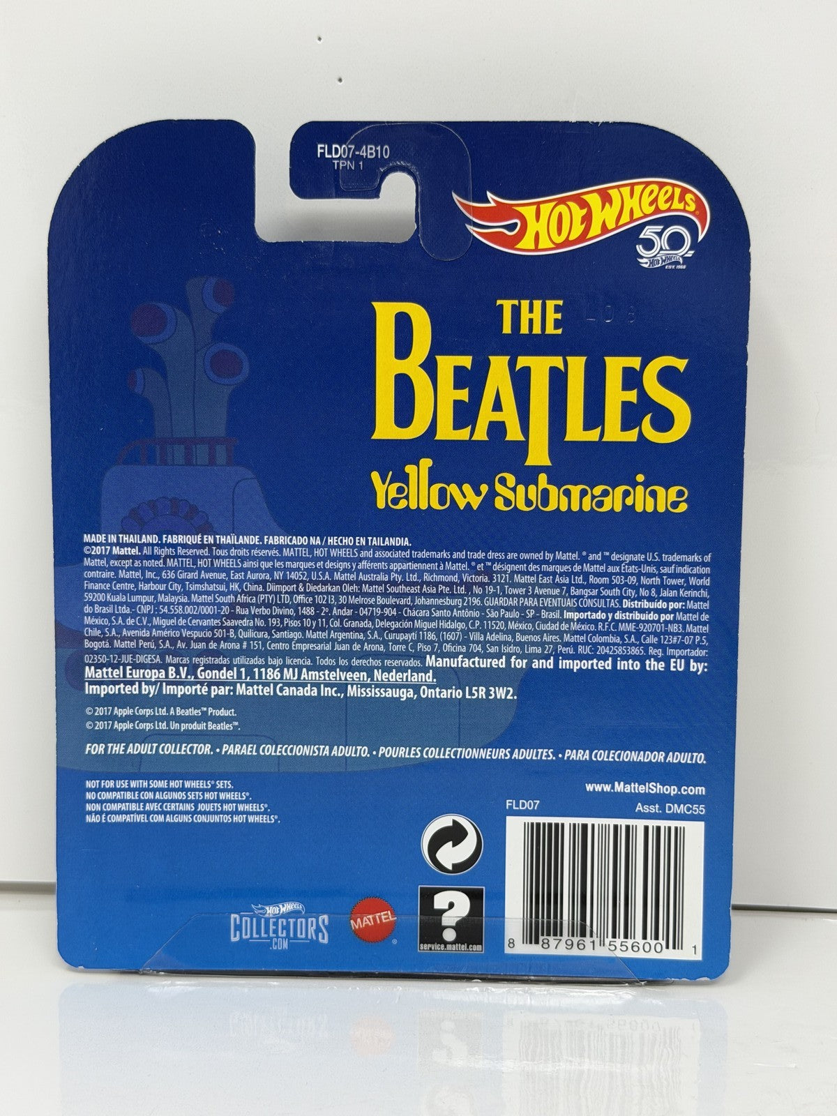 Hot Wheels Retro Entertainment The Beatles Yellow Submarine 1:64 Diecast