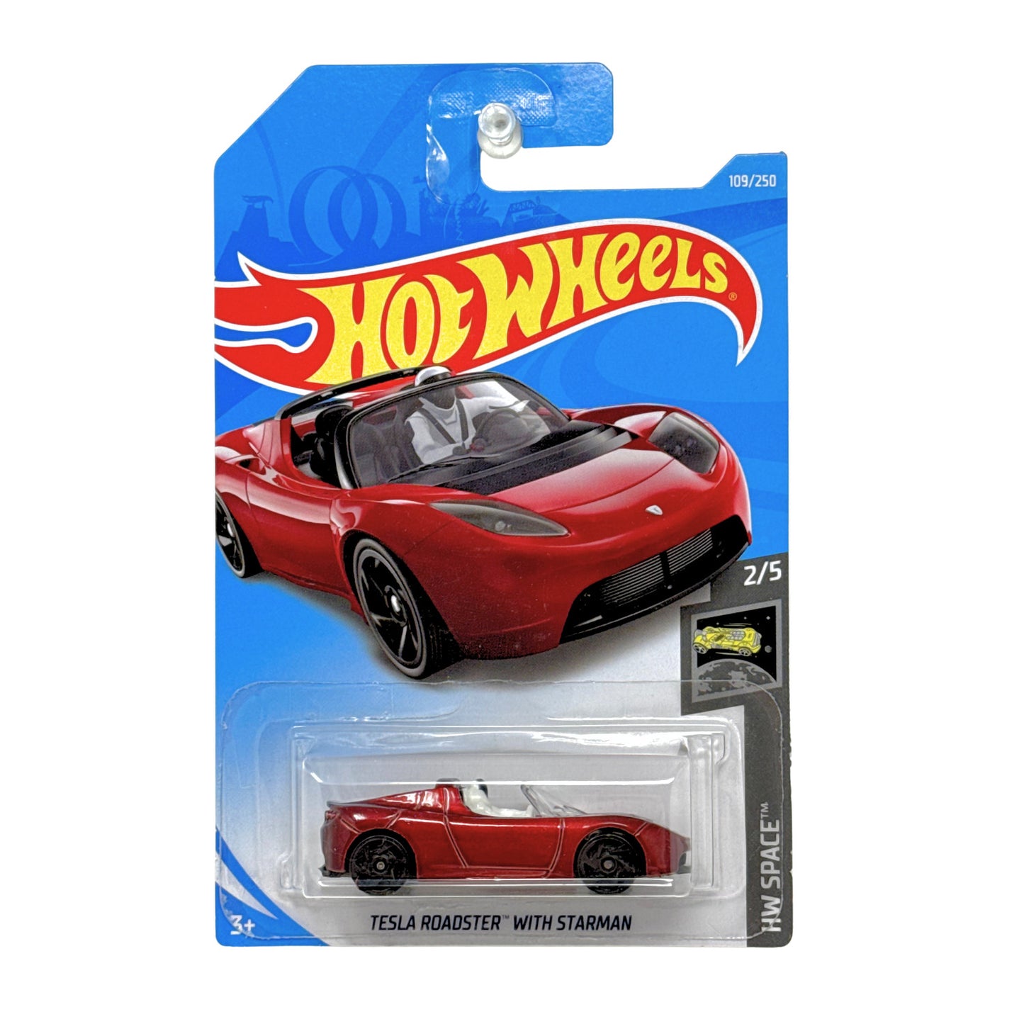 Hot Wheels Space Tesla Roadster With Starman 1:64 Diecast Red