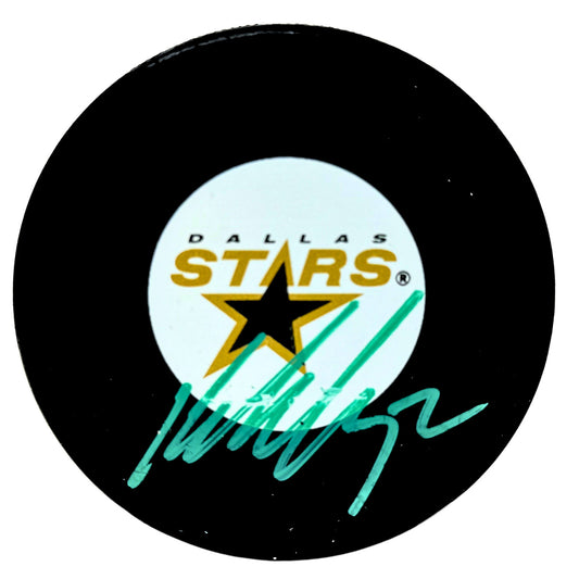 Kari Lehtonen Dallas Stars Signed NHL Autograph Puck Green Auto