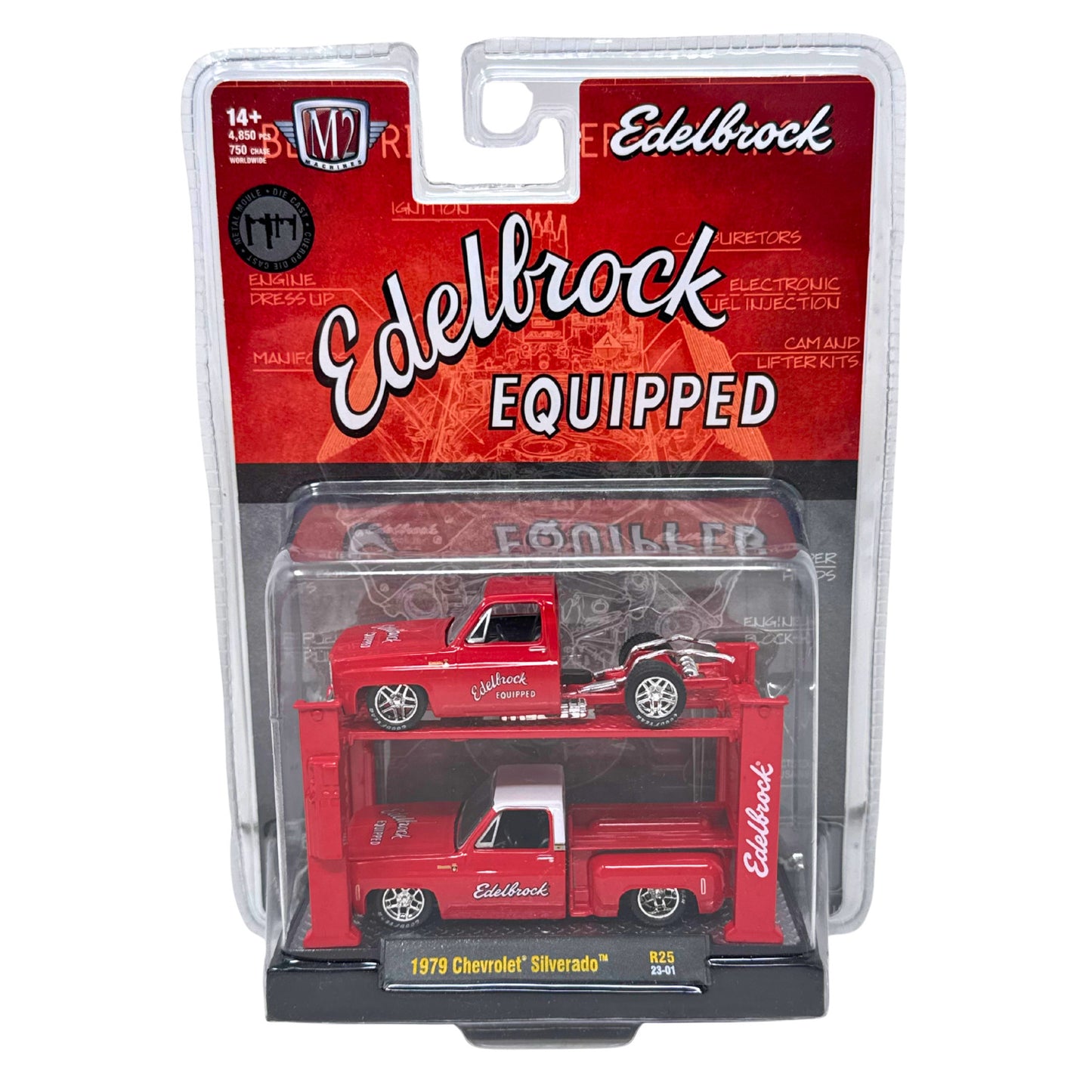 M2 Machines Auto Lift 1979 Chevrolet Silverado Edelbrock Equipped 1:64 Diecast