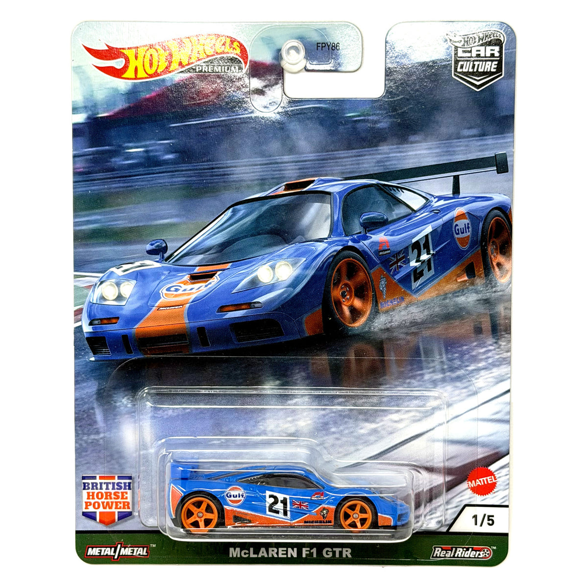 Hot Wheels Premium British Horse Power McLaren F1 GTR 1:64 Diecast