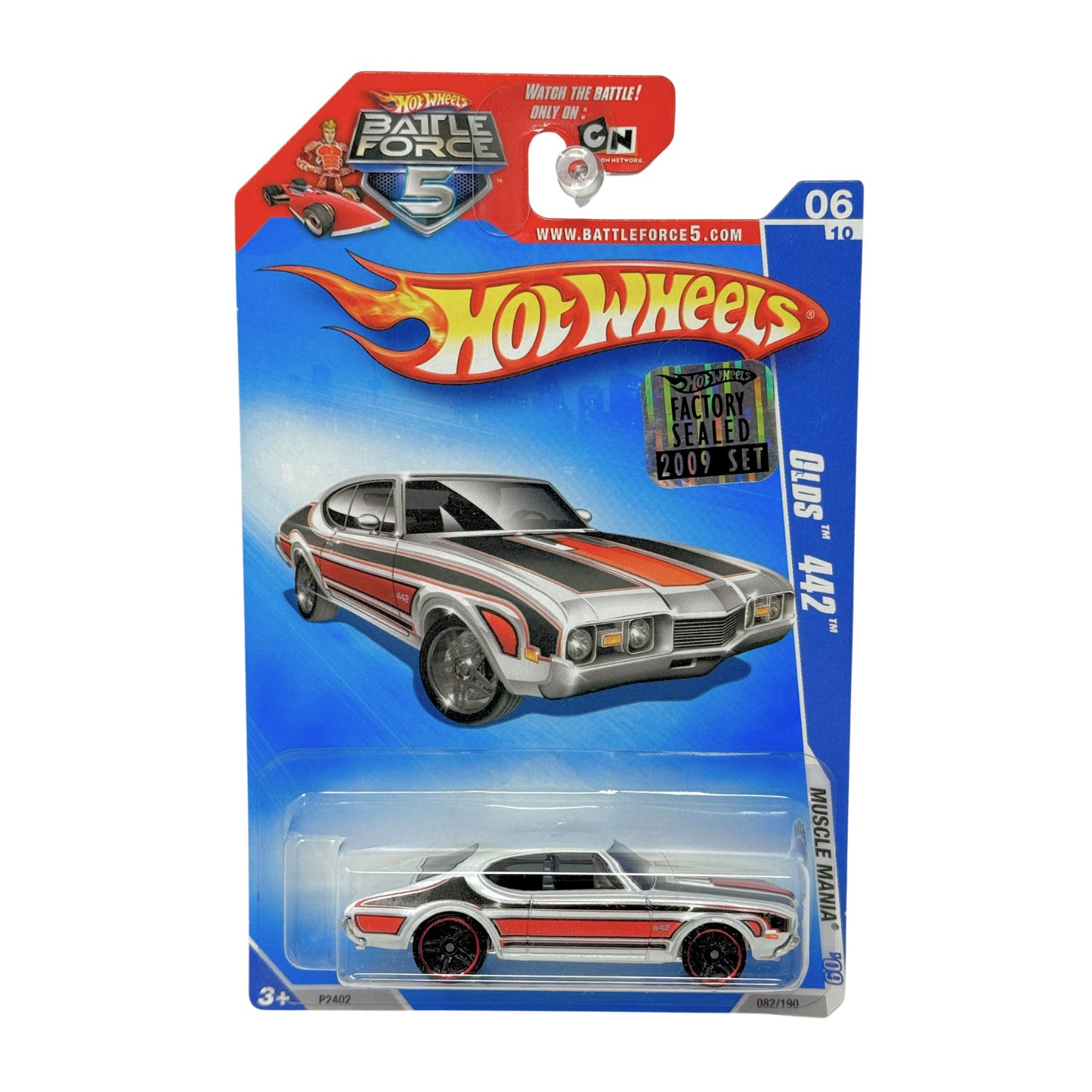 Hot Wheels Muscle Mania 1970 Oldsmobile 442 1:64 Diecast Factory Sealed White