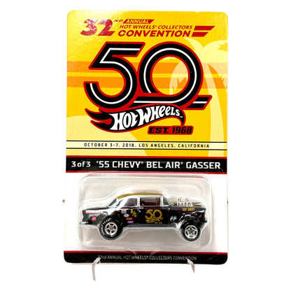 Hot Wheels 2018 32nd Collector Convention 1955 Chevy Bel Air Gasser 1:64 Diecast
