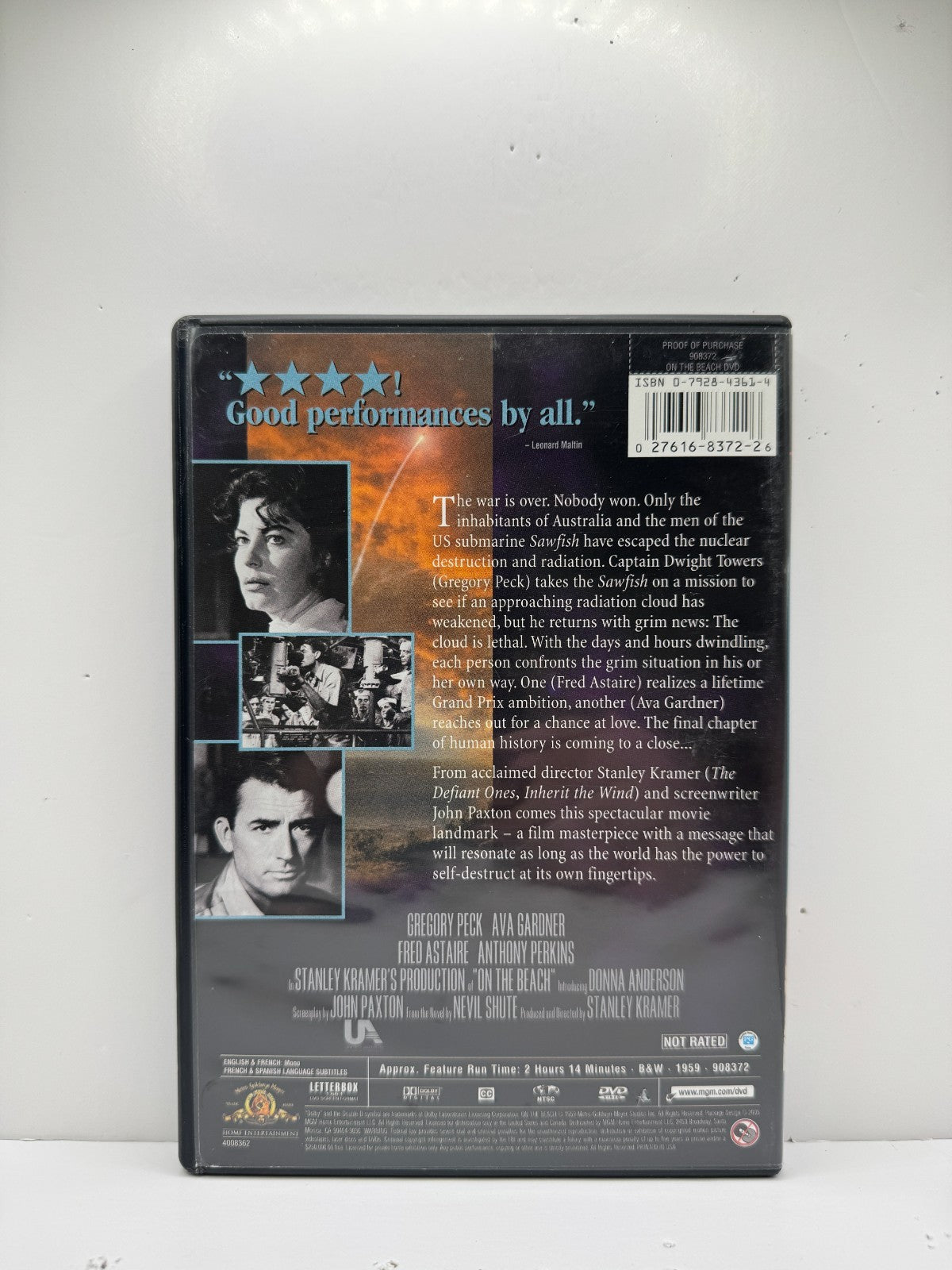 On the Beach (DVD) Gregory Peck Drama