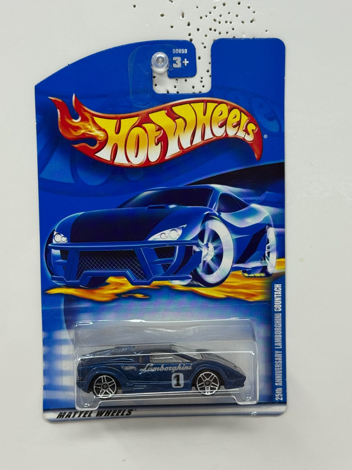 Hot Wheels 25th Anniversary Lamborghini Countach 1:64 Diecast Blue
