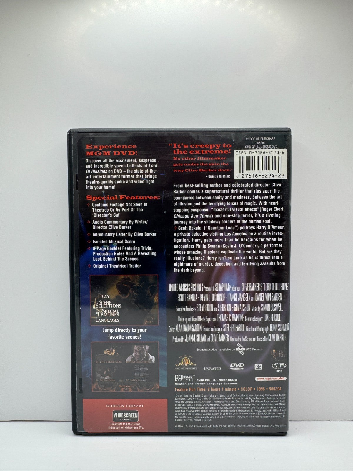Lord of Illusions (DVD) Scott Bakula Horror