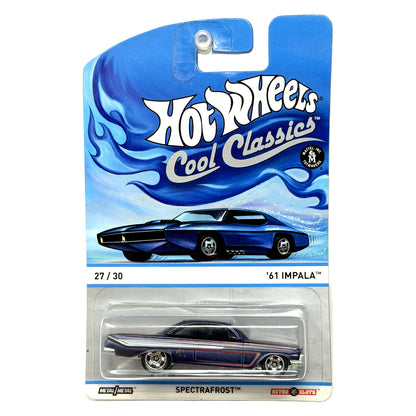 Hot Wheels Cool Classics 1961 Chevrolet Impala Spectrafrost 1:64 Diecast