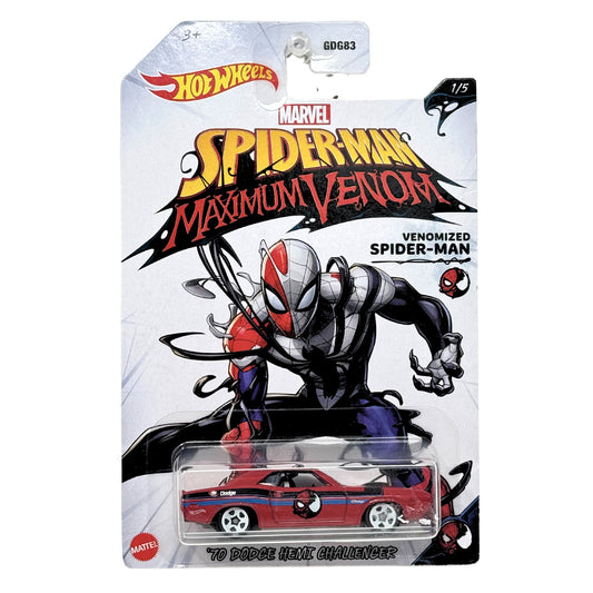 Hot Wheels Marvel Venomized Spider-Man 1970 Dodge Hemi Challenger 1:64 Diecast