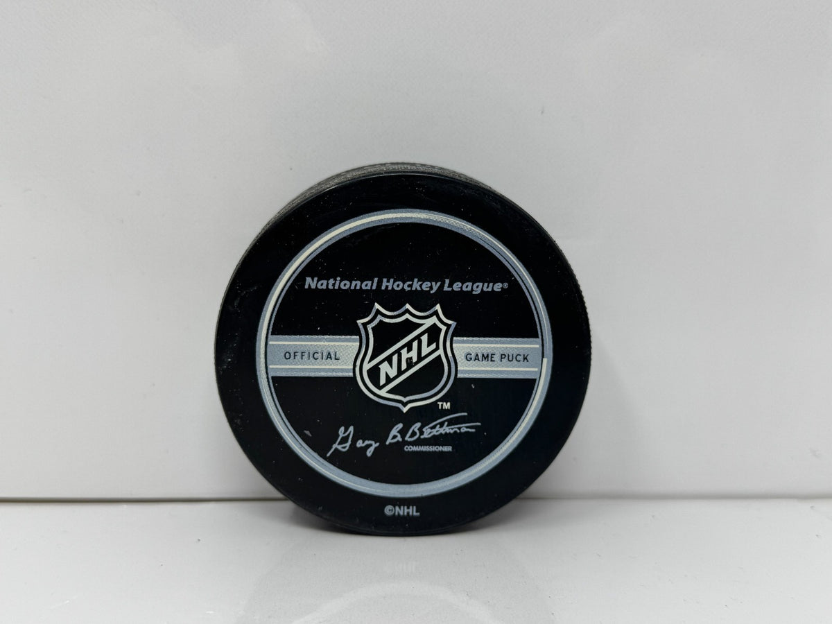Justin Pogge Toronto Maple Leafs Signed NHL Autograph Puck Silver Auto