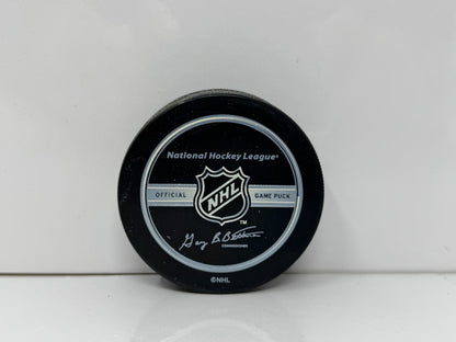Justin Pogge Toronto Maple Leafs Signed NHL Autograph Puck Silver Auto