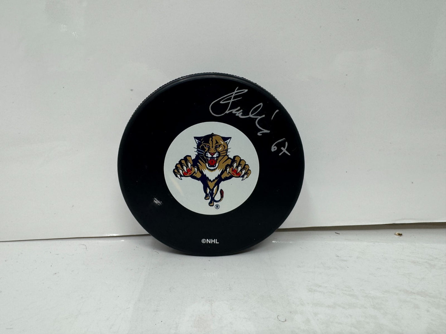 Michael Frolik Florida Panthers Signed NHL Autograph Puck Silver Auto