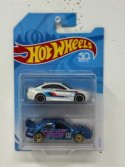 Hot Wheels BMW M3 & Subaru WRX STi 2-Pack 1:64 Diecast