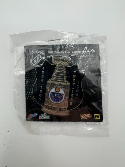 Edmonton Oilers Vintage NHL Stanley Cup Champions Pin 1984-1990