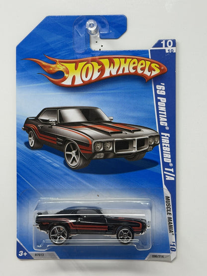 Hot Wheels Muscle Mania 1969 Pontiac Firebird T/A 1:64 Diecast Black