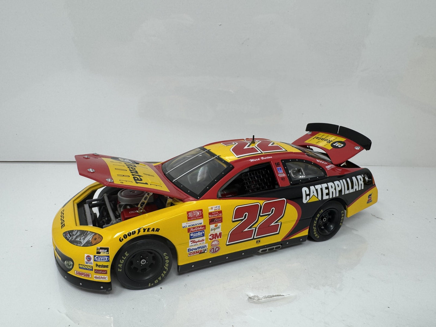 Racing Champions Nascar Ward Burton #22 The Cat Rental Store 1:24 Diecast