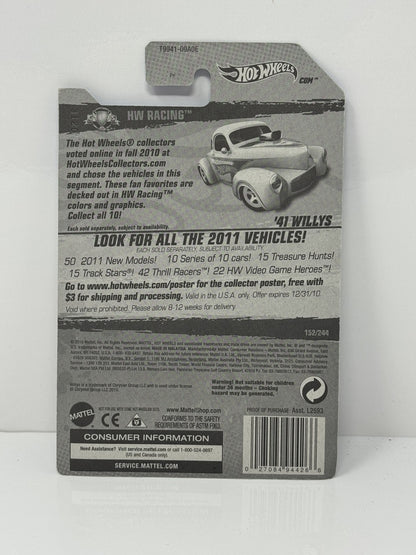 Hot Wheels Racing 1941 Willys 1:64 Diecast White Factory Sealed