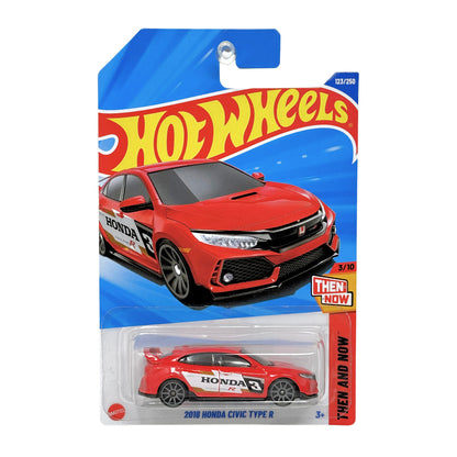 Hot Wheels Then and Now 2018 Honda Civic Type R 1:64 Diecast Red
