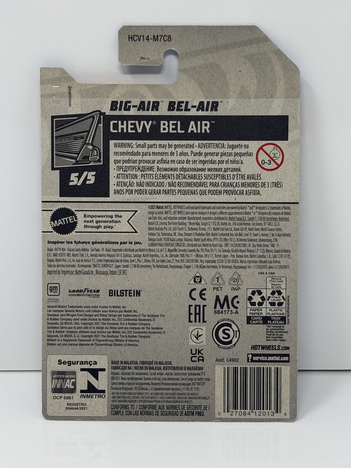 Hot Wheels Chevy Bel Air Big-Air Bel-Air Black 1:64 Diecast