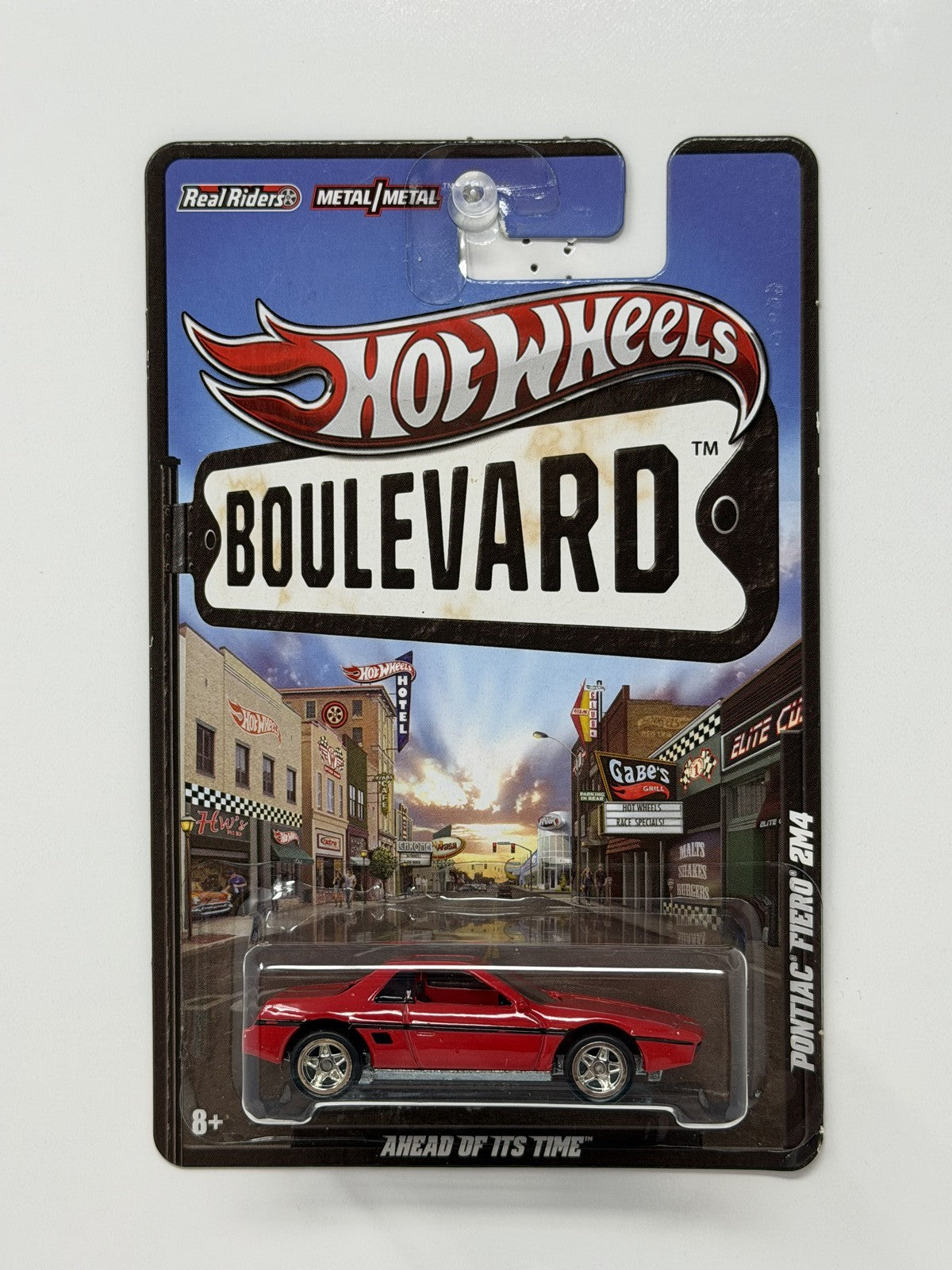 Hot Wheels Boulevard Pontiac Fiero 2M4 1:64 Diecast Real Riders Red