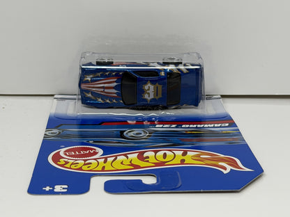 Hot Wheels Mainline 1993 Chevrolet Camaro Z28 1:64 Diecast Blue USA Flag