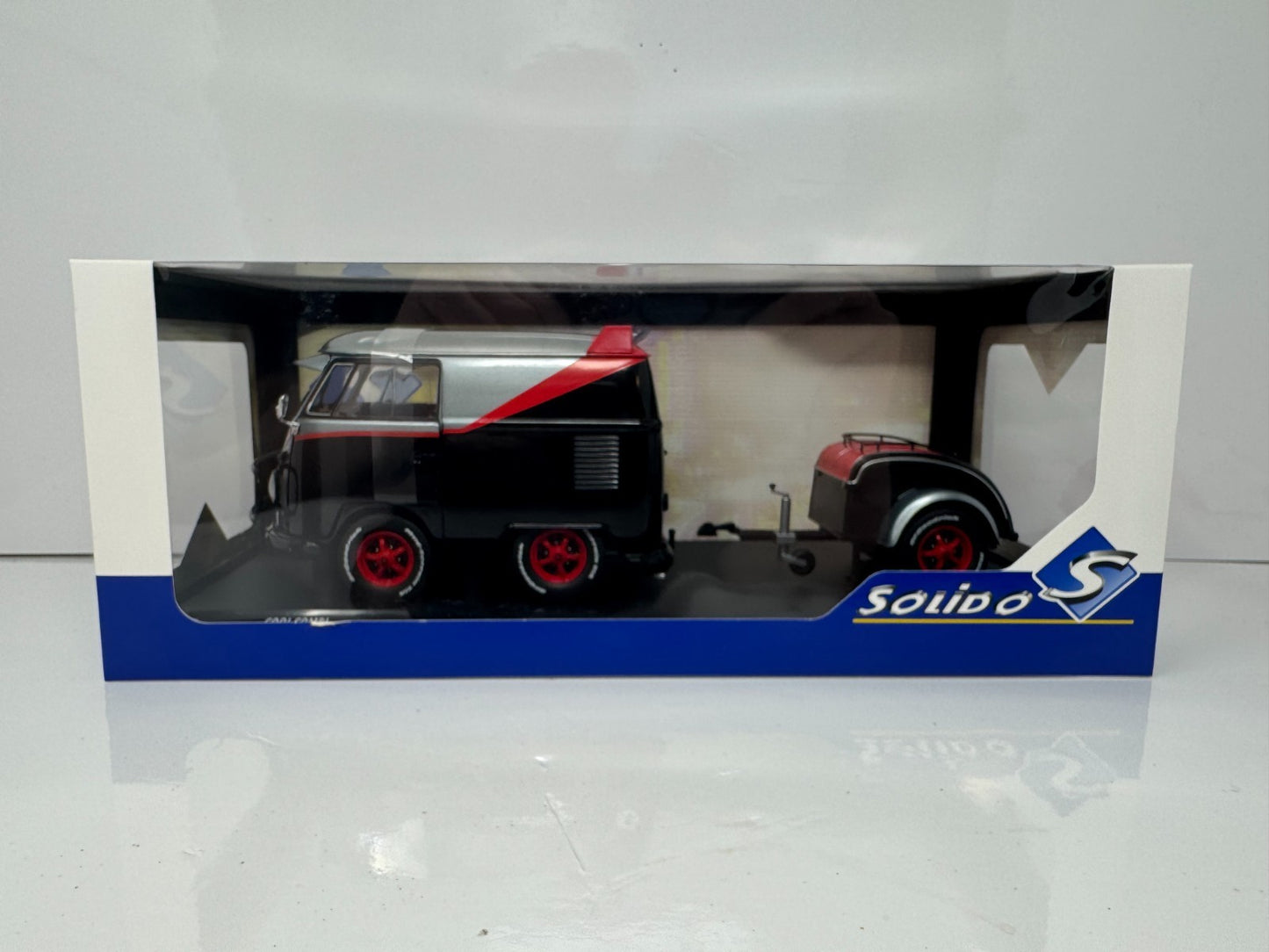 Solido The A-Team Cool Combi GMC Vandura Van & Trailer 1:18 Diecast