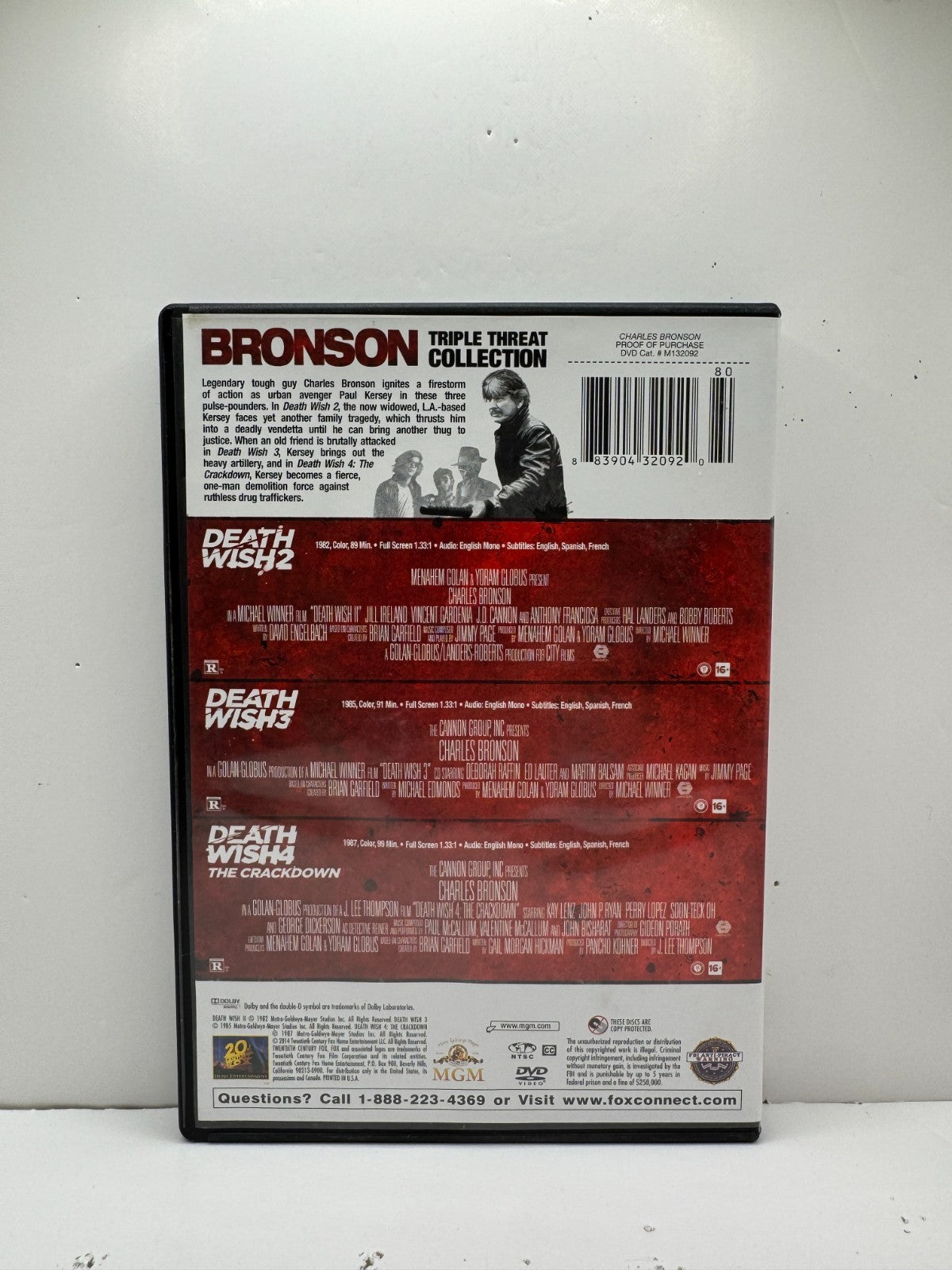 Death Wish Triple Feature (DVD) Charles Bronson Action