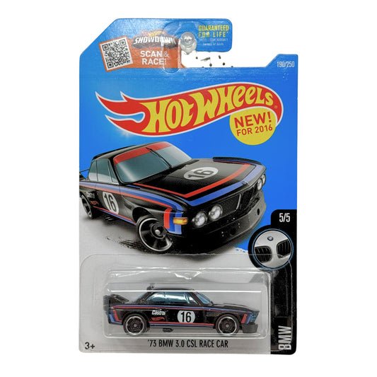 Hot Wheels BMW 1973 BMW 3.0 CSL Race Car 1:64 Diecast Black