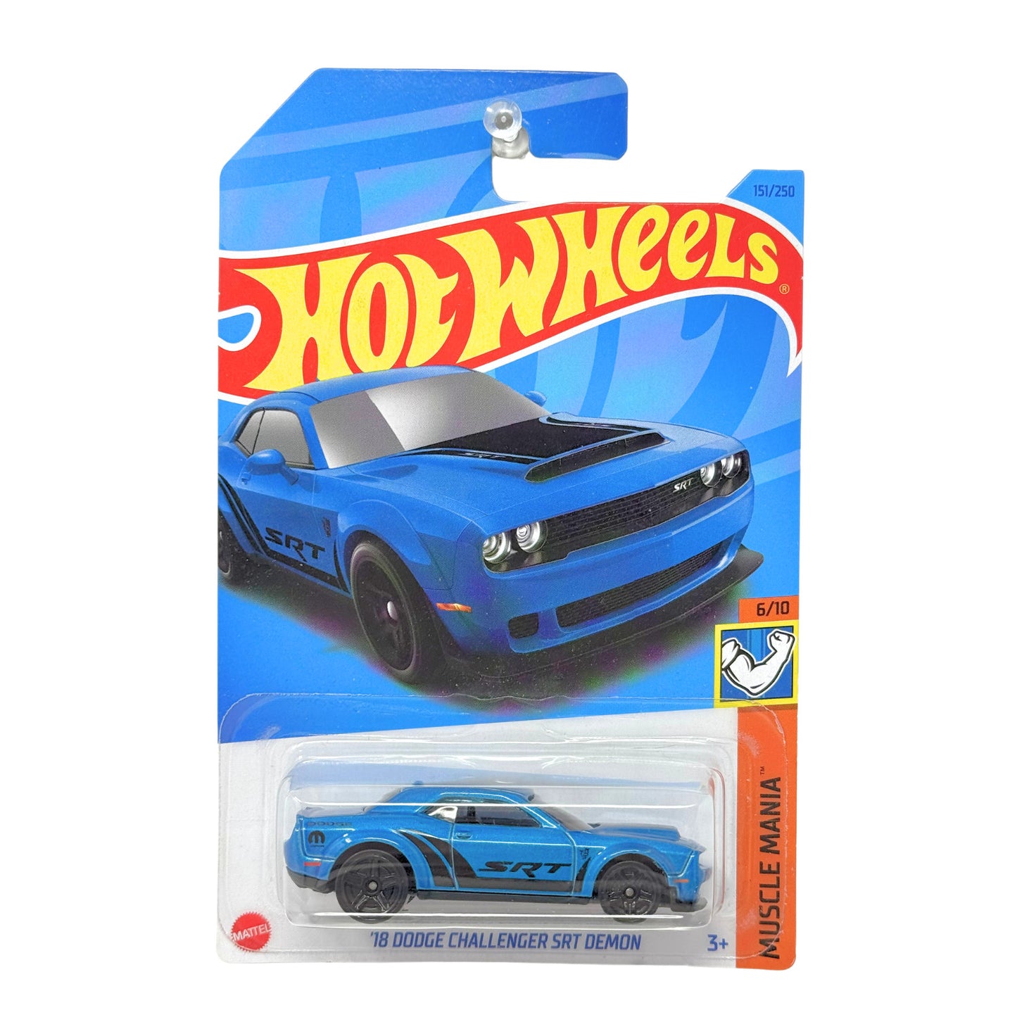 Hot Wheels Muscle Mania 2018 Dodge Challenger SRT Demon 1:64 Diecast Blue
