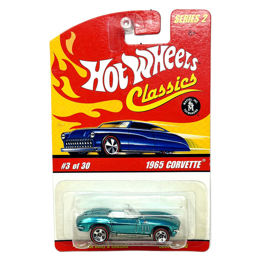 Hot Wheels Classics Series 2 1965 Corvette Spectraflame 1:64 Diecast Aqua