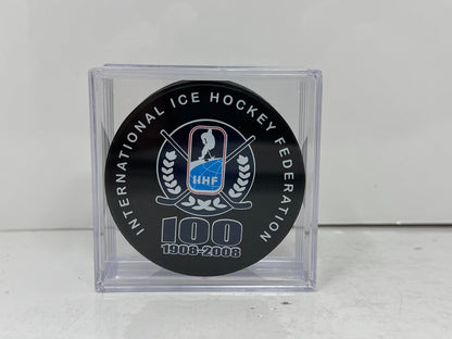 IIHF 100 Years Commemorative Hockey Puck – 1908–2008 Centennial