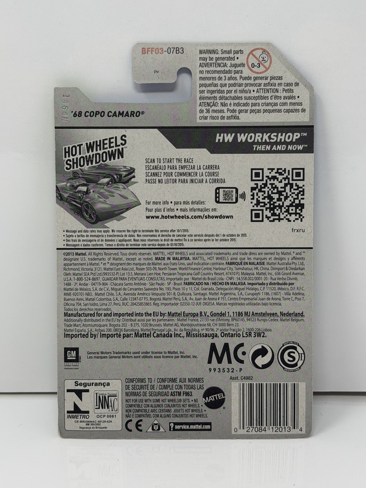 Hot Wheels HW Workshop 1968 COPO Camaro 1:64 Diecast White