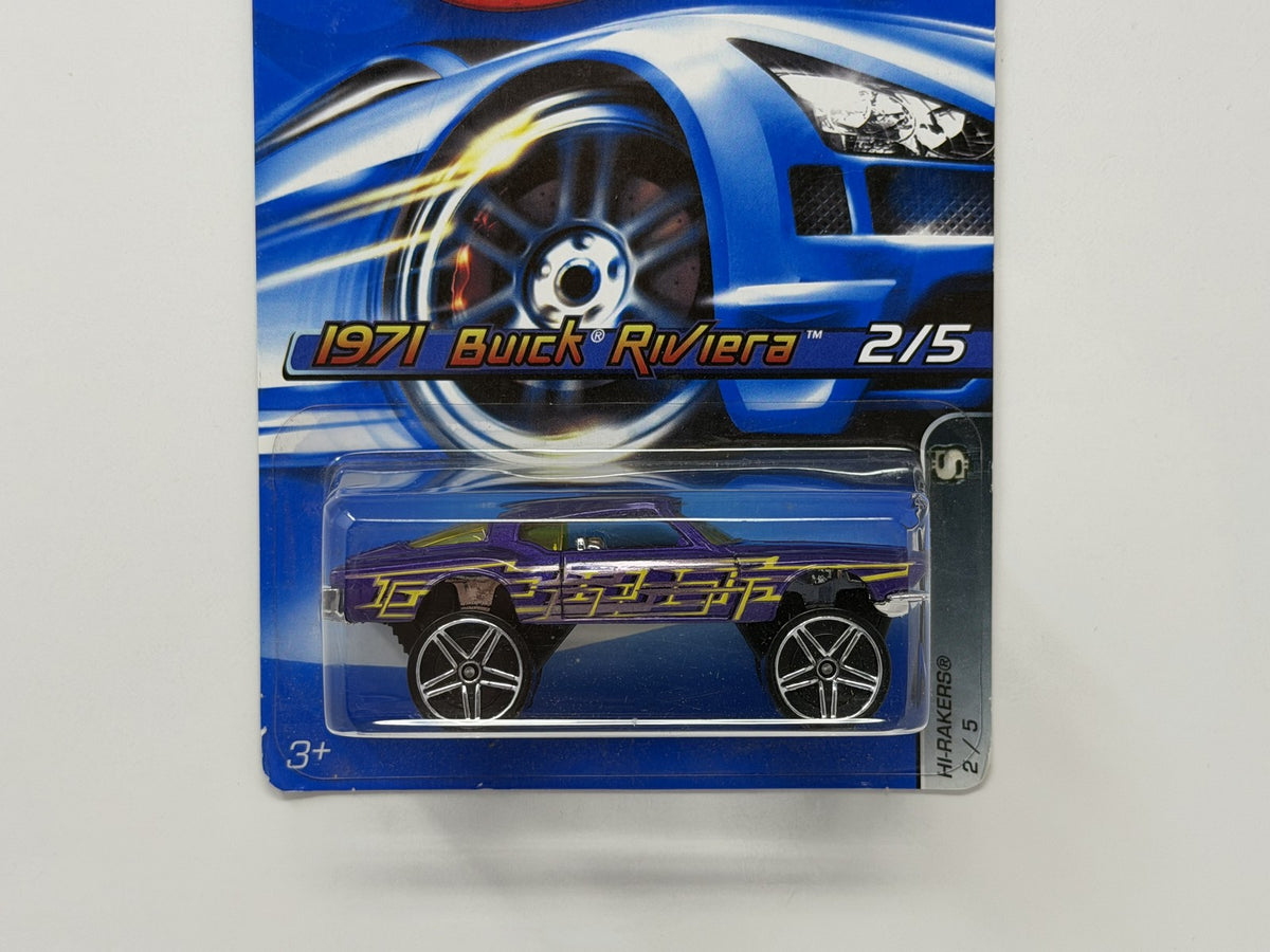 Hot Wheels Hi-Rakers 1971 Buick Riviera 1:64 Diecast Purple V2