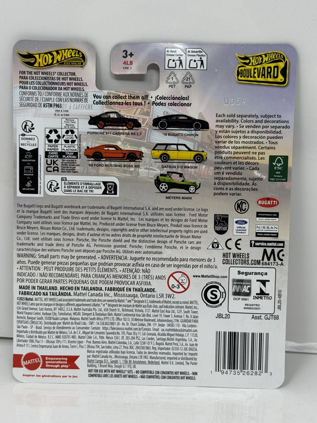 Hot Wheels Premium Boulevard #123 1969 Ford Mustang Boss 302 1:64 Diecast