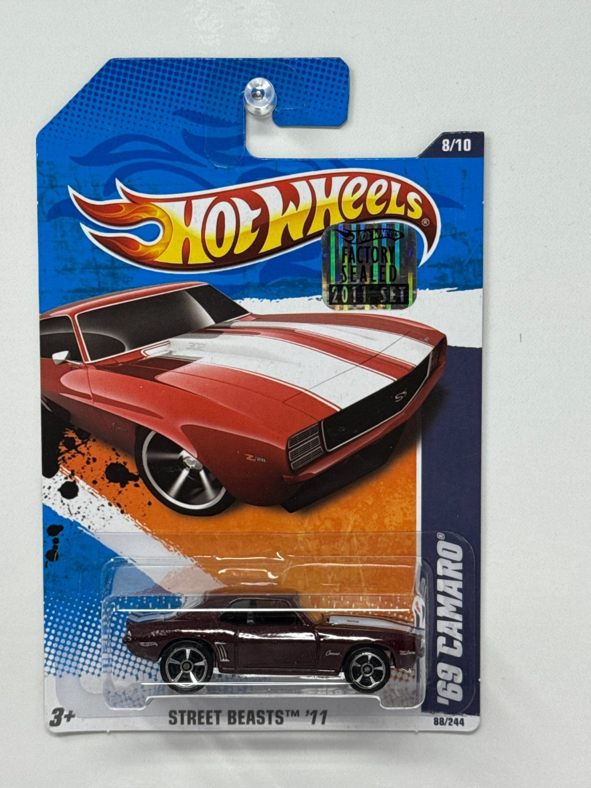 Hot Wheels Street Beasts 1969 Chevrolet Camaro 1:64 Diecast Factory Sealed