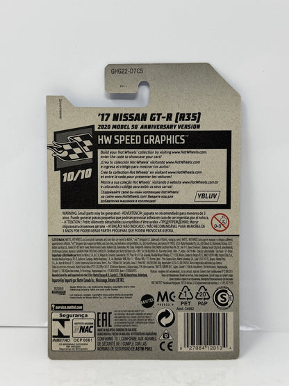 Hot Wheels Super Treasure Hunt 17 Nissan GT-R Speed Graphics 1:64 Diecast STH