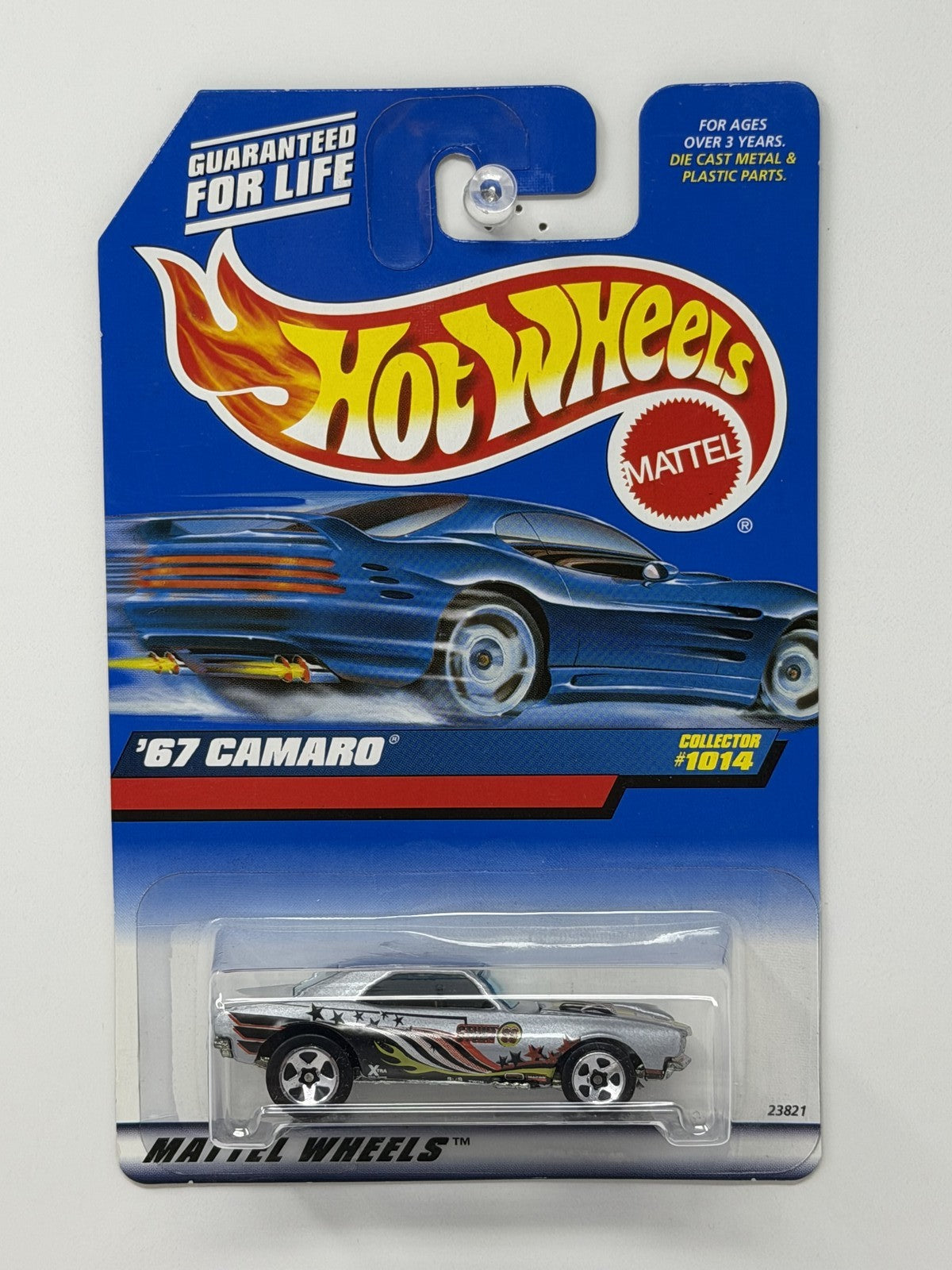 Hot Wheels 1967 Chevrolet Camaro 1:64 Diecast Silver USA Card