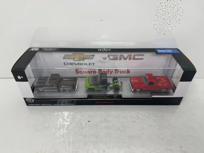 M2 Machines Square Body Truck Chevrolet GMC 3 Truck Set 1:64 Diecast