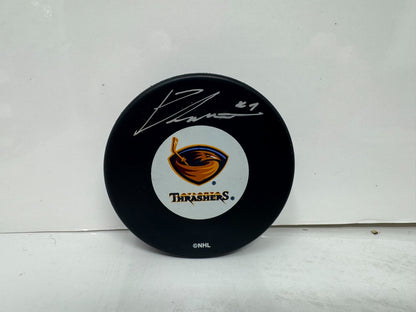 Ondrej Pavelec Atlanta Thrashers Signed NHL Autograph Puck Silver Auto